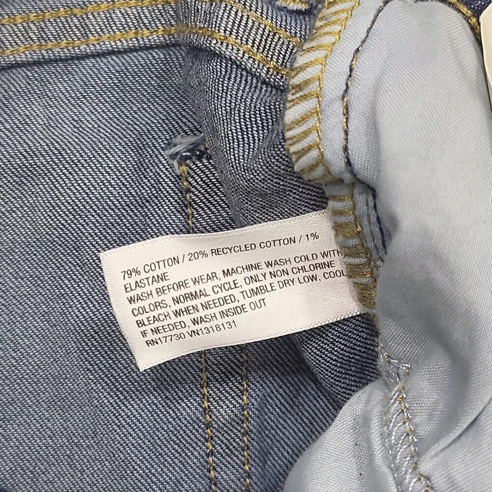 Cat & Jack Girls Ankle Straight Stretch Jeans Pockets Medium Blue Wash Size 12